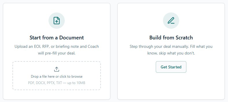 Symphony new deal creation, start from a document or build from scratch